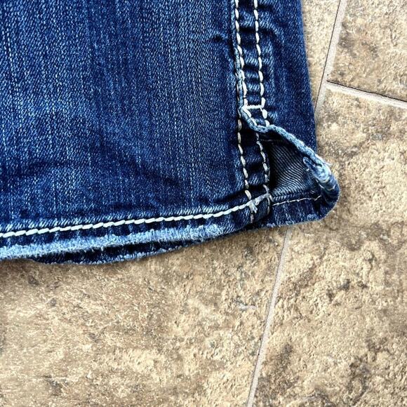 Silver Twisted Bootcut, distressed stretch denim jeans, women's 27 / 35 - Picture 2 of 12